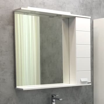 Зеркало-шкаф Comforty "Модена М-90" белый матовый