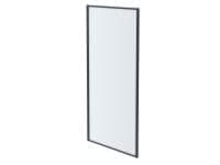 AQ ARI WA 08020BL Неподвижная душевая стенка 800x2000, для комбинации с дверью, профиль черный, стекло прозрачное