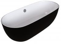 Ванна отдельностоящая Grossman Classic GR-2401MB (150х75х54) черный/белый матовый
