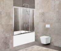 Шторка на ванну BelBagno UNIQUE-VF-2-150/180-140-C-Cr