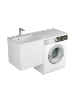 Тумба с раковиной Veneciana NERA 120 L под стиральную машину 2 ящика, белая