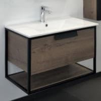 Тумба с раковиной Comforty "Бонн-75" дуб темный