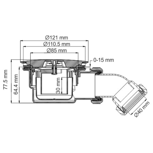 Сифон для поддонов WasserKRAFT Berkel D210