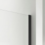 AQ WIW 12020BL Душевая перегородка Walk in с держателем 1200x2000 профиль черный, стекло прозрачное