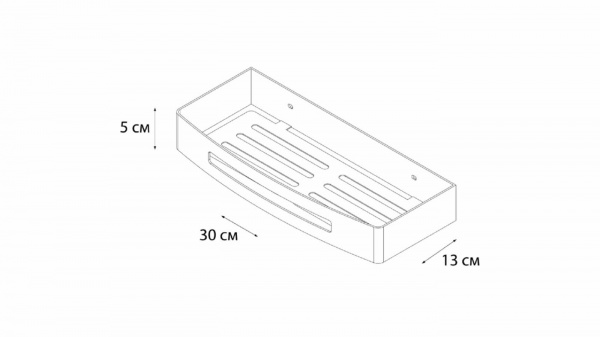 Полка прямоугольная одноэтажная Fixsen Hotel FX-31003B