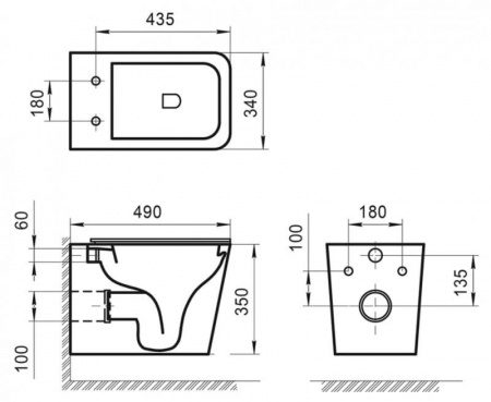 Унитаз подвесной безободковый BelBagno ARDENTE-R