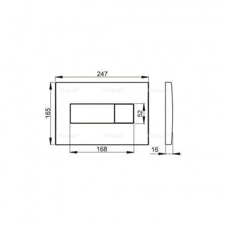 Кнопка смыва AlcaPlast M372 хром-матовый