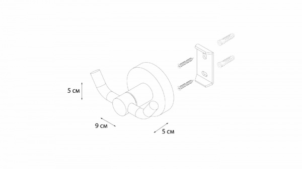 Крючок двойной Fixsen Modern FX-51505