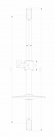 Стойка для душа Lemark LM8066C с мыльницей