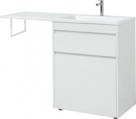 Тумба с раковиной Aquanet Токио 130 R белый (напольная, 1 ящик)