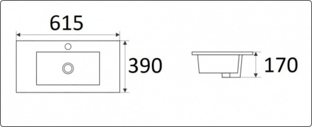 Умывальник CeramaLux 9393-60