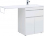 Тумба с раковиной Aquanet Токио 130 R белый (напольная, 1 ящик, 2 дверцы)
