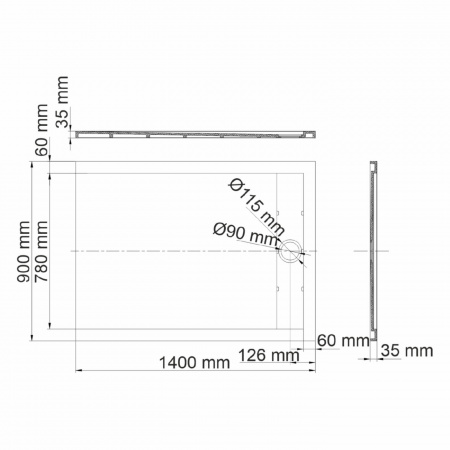Душевые поддон WasserKRAFT 19T36