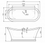 Ванна акриловая BelBagno BB09 170х74 см