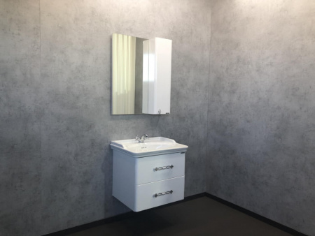 Зеркало-шкаф Comforty "Неаполь-65" белый глянец