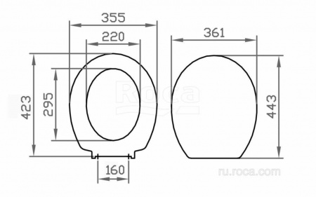 Крышка для чаши Roca Victoria Soft Close ZRU8013920 петли хром