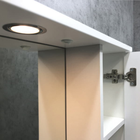 Зеркало-шкаф Comforty "Модена М-90" белый матовый