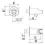 Подключение  для душевого шланга Lemark LM3585С с креплением для лейки