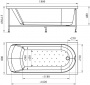 Ванна акриловая Vannesa Николь 180х80 см