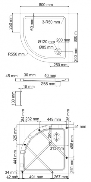 Душевые поддон WasserKRAFT Isen 26T00