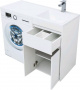 Тумба с раковиной Aquanet Токио 110 R белый (напольная, 1 ящик, 2 дверцы)