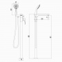 Смеситель Lemark Shift LM4344C для ванны, напольный