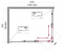 Душевой уголок BelBagno UNO-195-AH-2-120/80-P-Cr