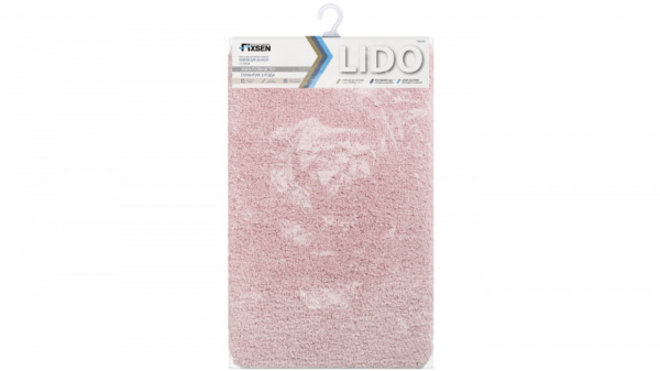 Коврик для ванной Fixsen Lido 1-ый, FX-3002B, розовый, 50х80см