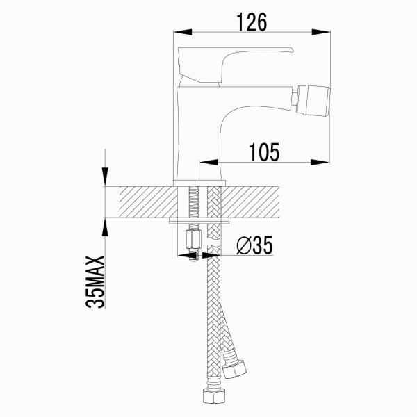 Смеситель Lemark Plus Factor LM1608C для биде