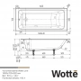 Ванна чугунная Wotte Line 160x70 см