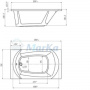 Ванна акриловая 1MarKa Elegance 120x70 см