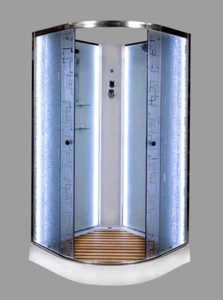Душевая кабина DTO ЕМ1510N LED (100х100х200)