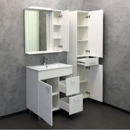 Зеркало-шкаф Comforty "Модена М-75" белый матовый