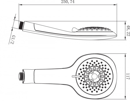 Лейка душевая Lemark LM0815COrange, 5-функциональная