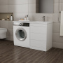 Тумба с раковиной Veneciana NERA 120 R под стиральную машину 3 ящика, белая