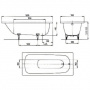 Ванна стальная Kaldewei Saniform Plus 361-1 пустая 150x70 см
