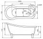 Ванна акриловая BelBagno BB20-1700 168x72 см