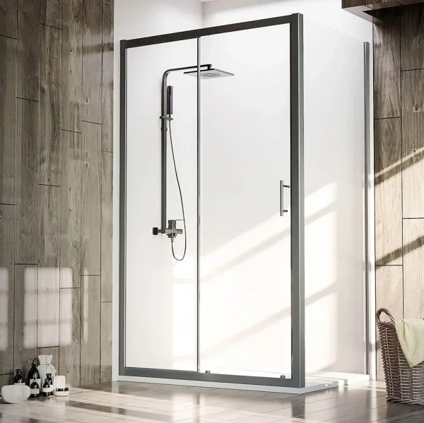 Душевой угол Veconi Rovigo RV-072B, 1200х800х1900 черный, стекло прозрачное