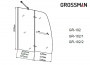 Шторка для ванны Grossman GR-102 150х90 распашная,хром