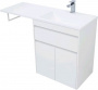 Тумба с раковиной Aquanet Токио 130 R белый (напольная, 1 ящик, 2 дверцы)