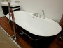 Ванна акриловая BelBagno BB14-NERO/BIA 178х84 см