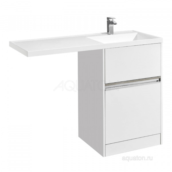 Тумба с раковиной Aquaton Лондри 600 белый