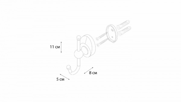 Крючок одинарный Fixsen Europa FX-21805A