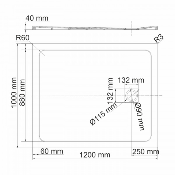 Душевые поддон WasserKRAFT 44T10