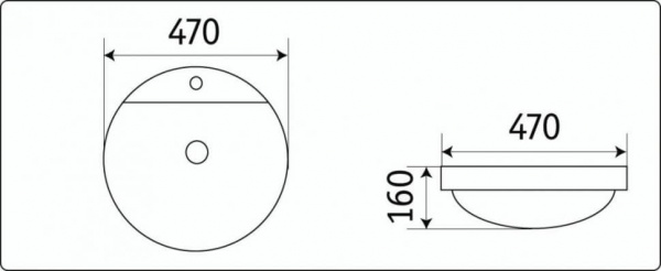 Умывальник CeramaLux 7067A