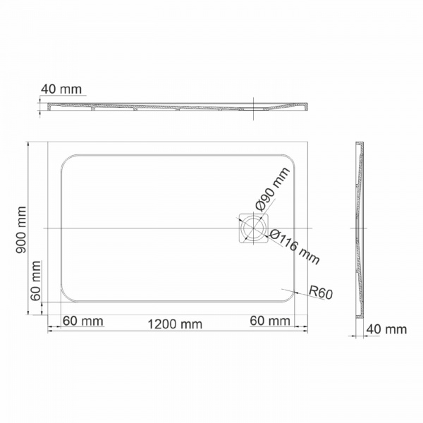 Душевые поддон WasserKRAFT 44T07