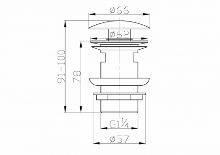 Донный клапан BelBagno BB-SAT-ORO
