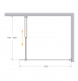 Душевая перегородка Cezares LIBERTA-L-1-125-C-Cr