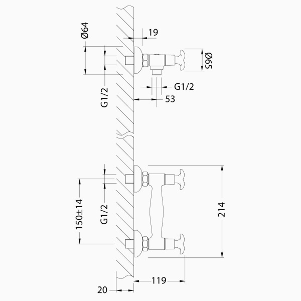 Смеситель Lemark Flora LM0103C для душа
