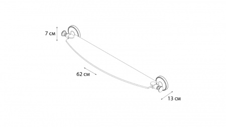 Полка стеклянная Fixsen Adele FX-55003